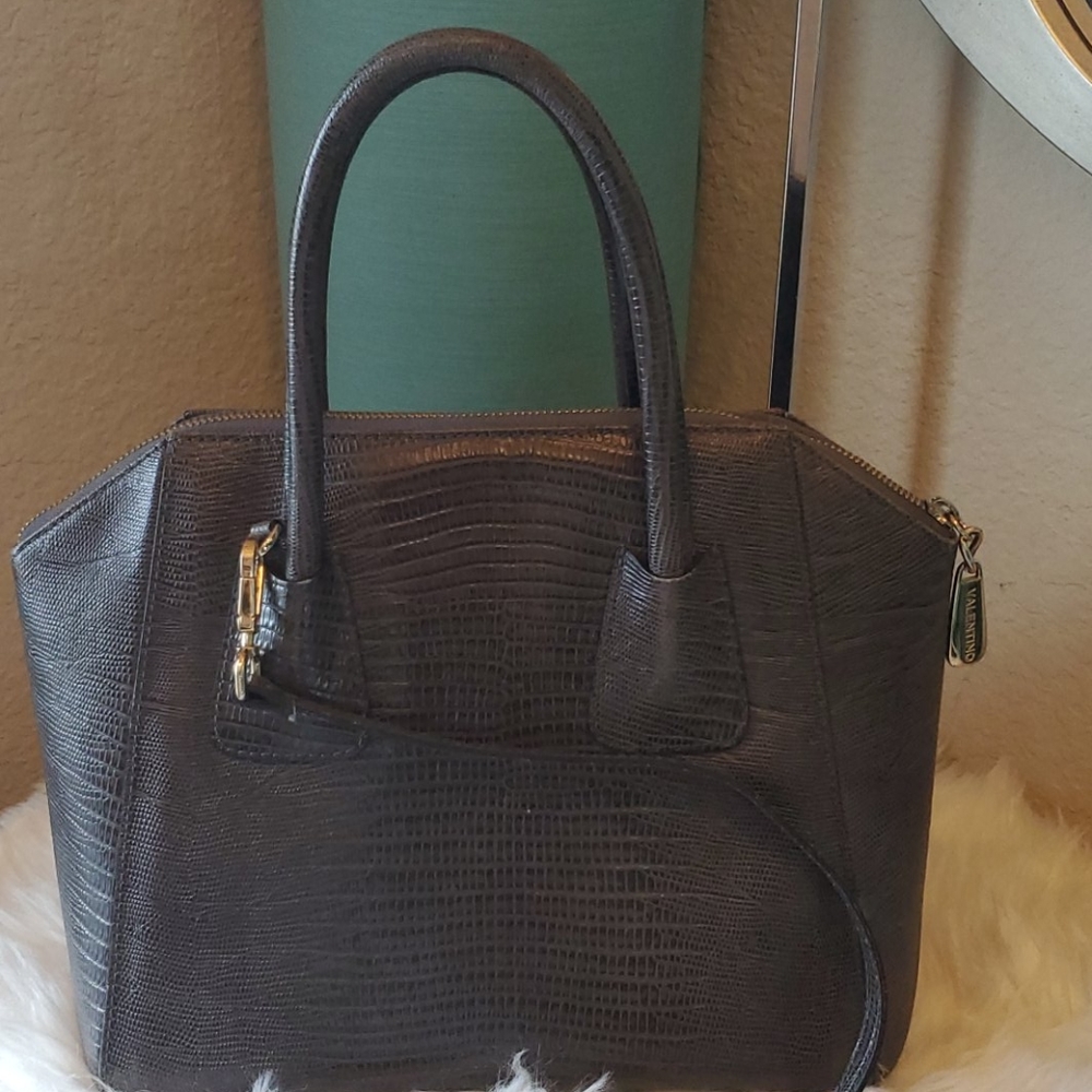 Mario Valentino Women's Minimi Croc Embsd Leather - Picture 3 of 7